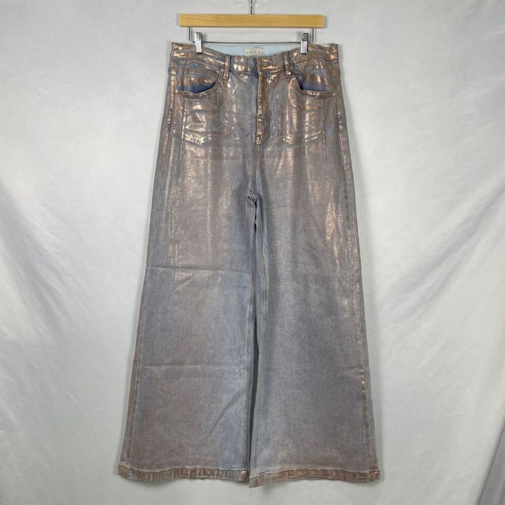 Saige Metallic Wash Tummy Control Denim light pink